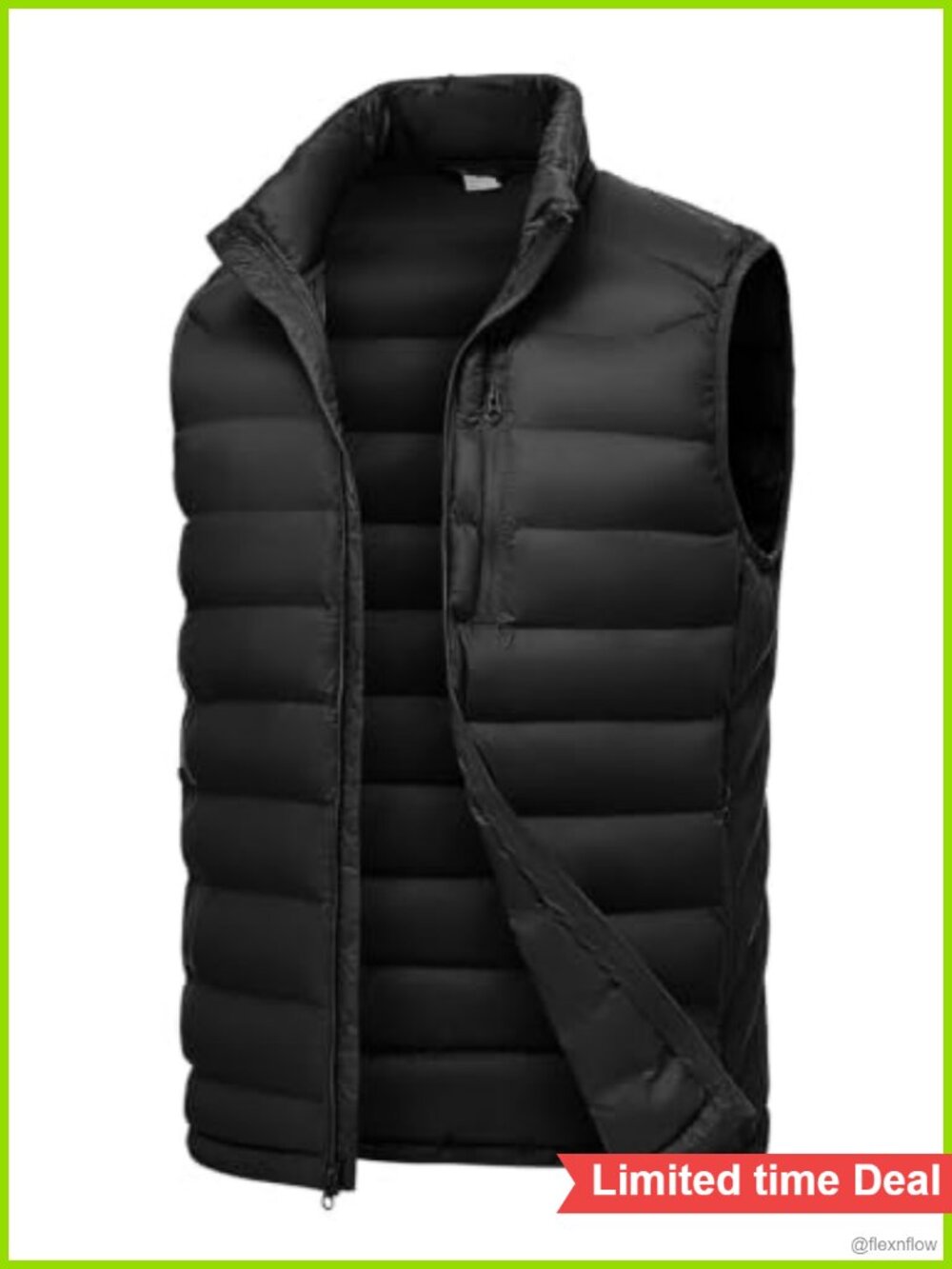 Men's Insulated Puffer Vest Sleeveless Quilted Nylon Shell Down Alternative